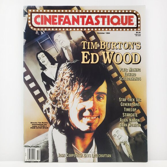 Cinefantastique Magazine Oct 1994 Tim Burton Scissorhands Ed Wood John Carpenter - Picture 1 of 8
